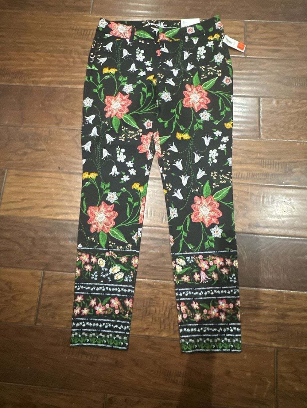 Old Navy Pixie Mid-Rise Floral Print Ankle Pants